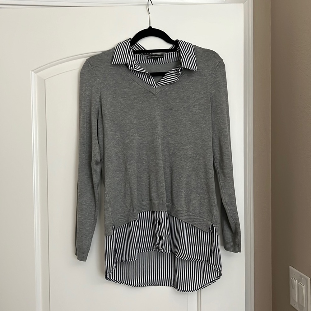 Womens work long sleeve blouse size medium